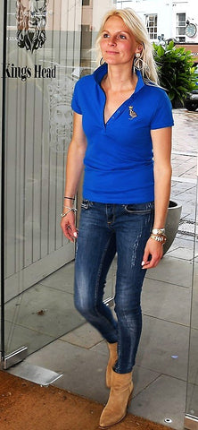 Slim Fit Blue Polo Shirt