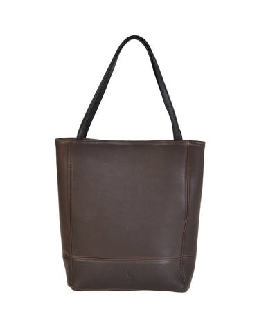 brown leather tote bag-woodcock and cavendish