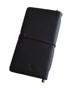 Black leather journal-Woodcock & Cavendish