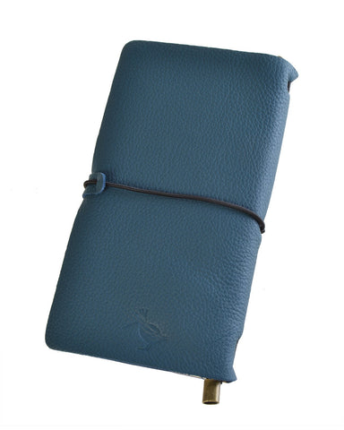 Blue leather journal-Woodcock & Cavendish