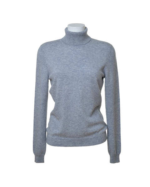 Cashmere Heather Roll Neck Jumper-Woodcock & Cavendish