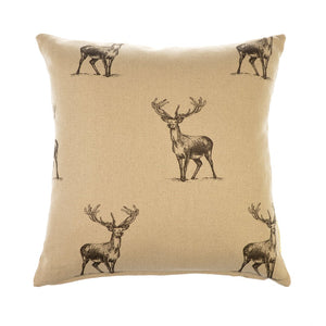 Stag Cushion Natural/Black