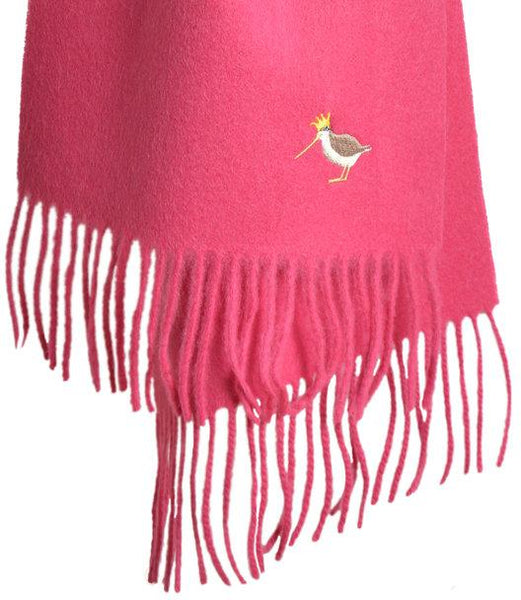 Hot Pink 100% lambswool scarf