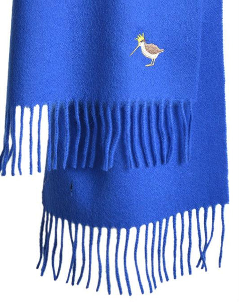 Woodcock & Cavendish-Sapphire Blue Lambswool Scarf