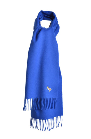 Blue sapphire 100% lambswool scarf-woodcock & cavendish