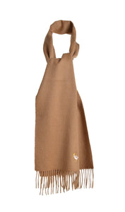 Camel 100% lambswool scarf
