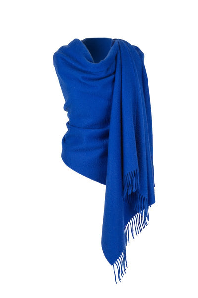 sapphire blue cashmere stole